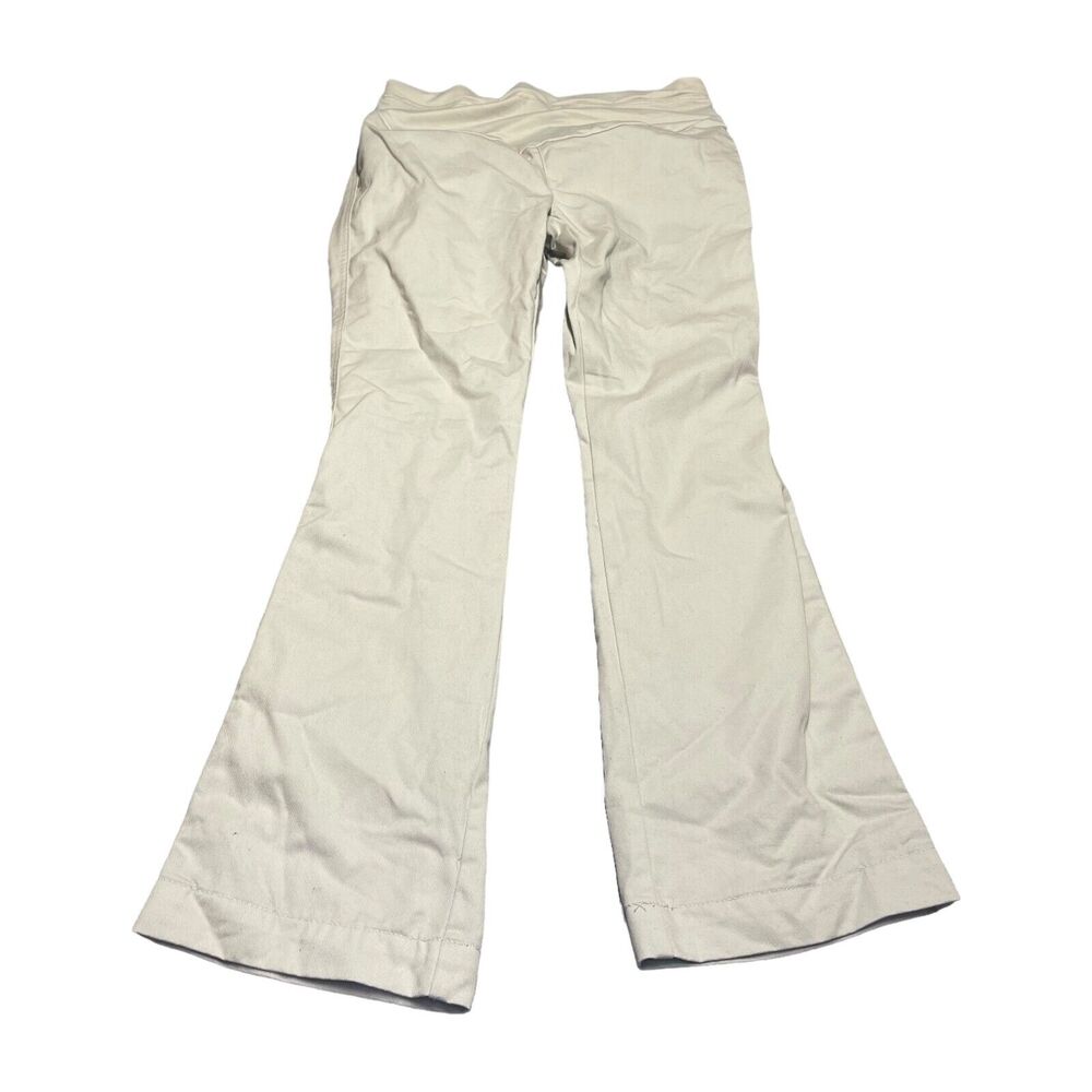 Old Navy Maternity Dress Pant Women's XS Ivory Cotton Low-Rise Flare Leg Formal - Picture 2 of 9
